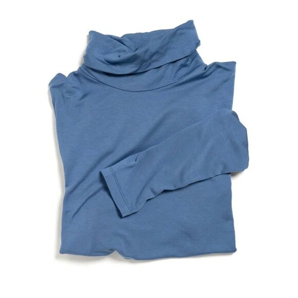 Gudrun Sjode Lyocell/spandex jersey turtleneck mountain blue - Picture 1 of 2